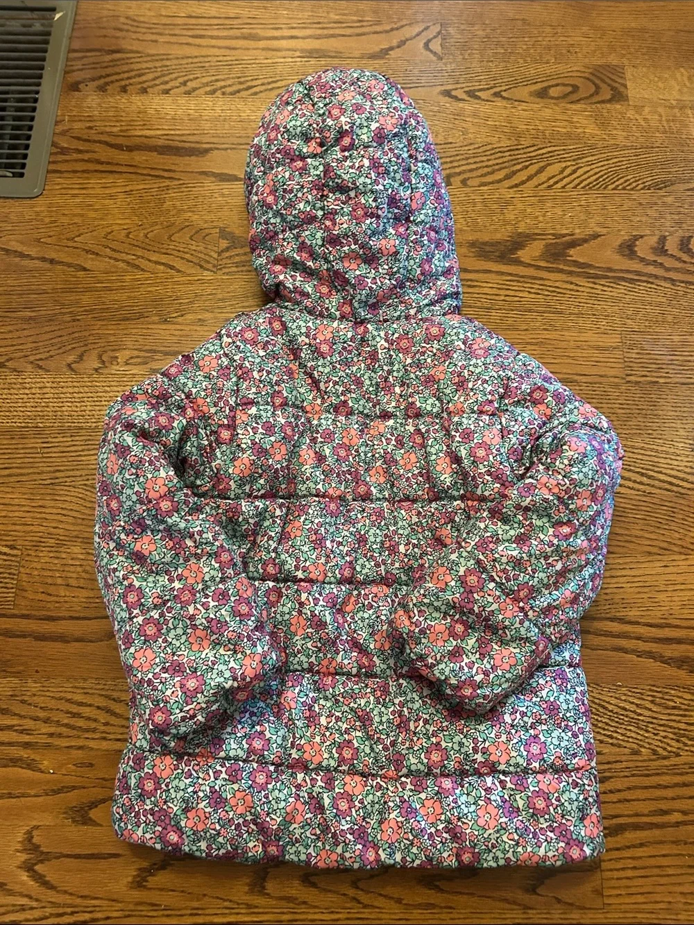 Carter's Floral Hooded Puffer Jacket - Pink, Purple & Teal